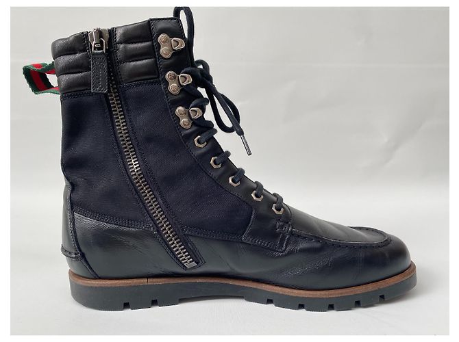 Gucci leather boots black - view 6