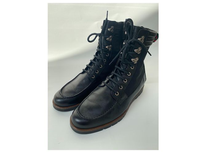 Gucci leather boots black - view 7