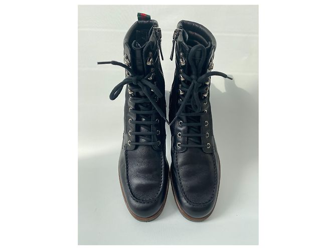 Gucci leather boots black - view 8