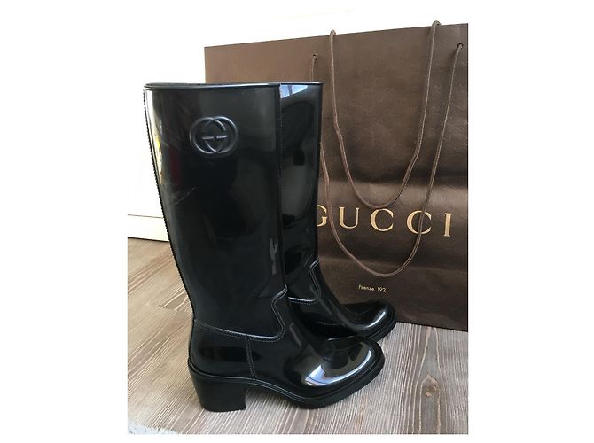 Botas de goma Gucci negras talla 39 Negro - vista 2