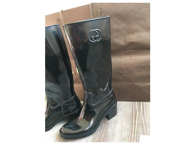 Botas de goma Gucci negras talla 39 Negro - vista 5