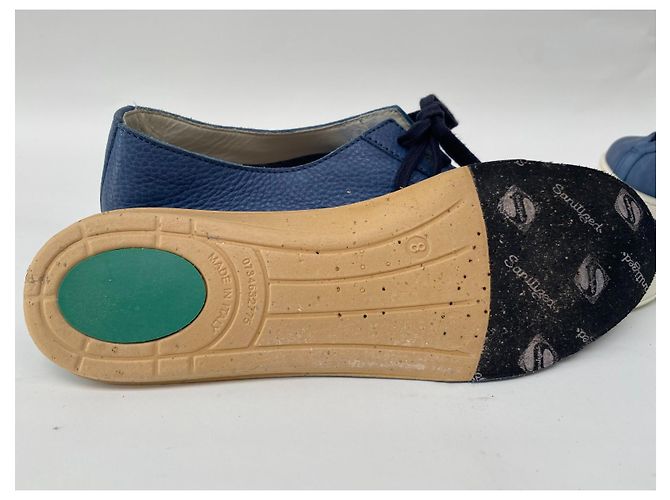 Sneakers Santoni in pelle blu - vista 14