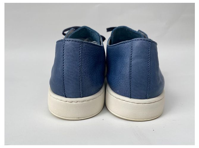 Sneakers Santoni in pelle blu - vista 5