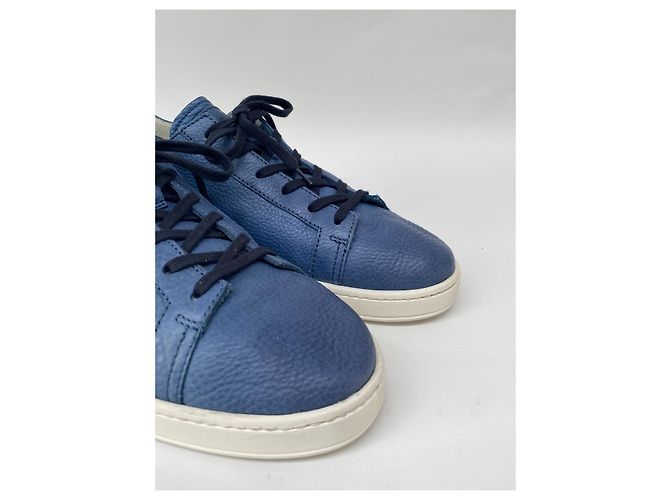 Sneakers Santoni in pelle blu - vista 8