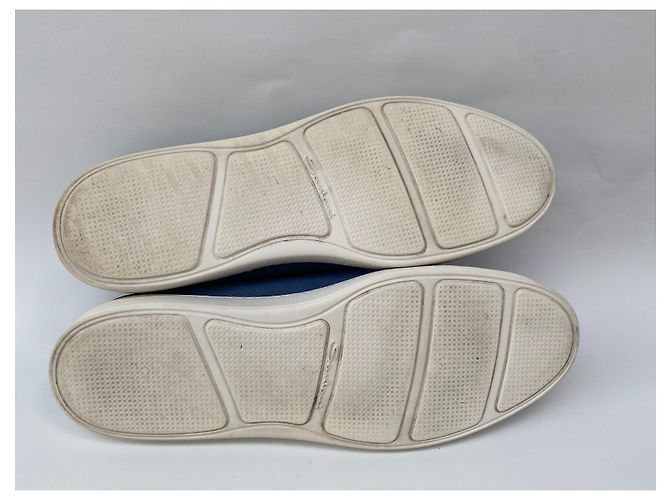 Sneakers Santoni in pelle blu - vista 9