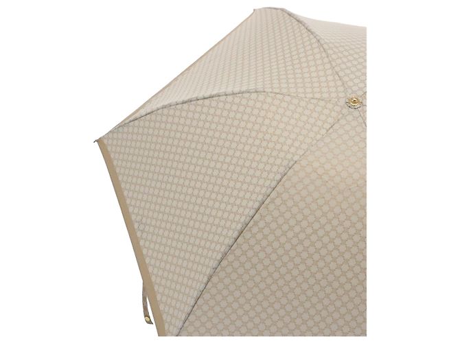 Céline CELINE Macadam Canvas Faltschirm Nylon Beige Auth bs9906 - Ansicht 2