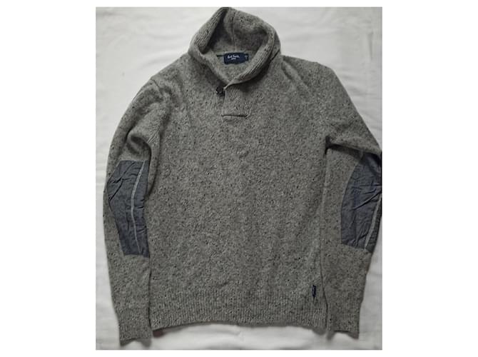 Paul Smith Jeanspullover Grau aus Wolle und Nylon - Ansicht 3