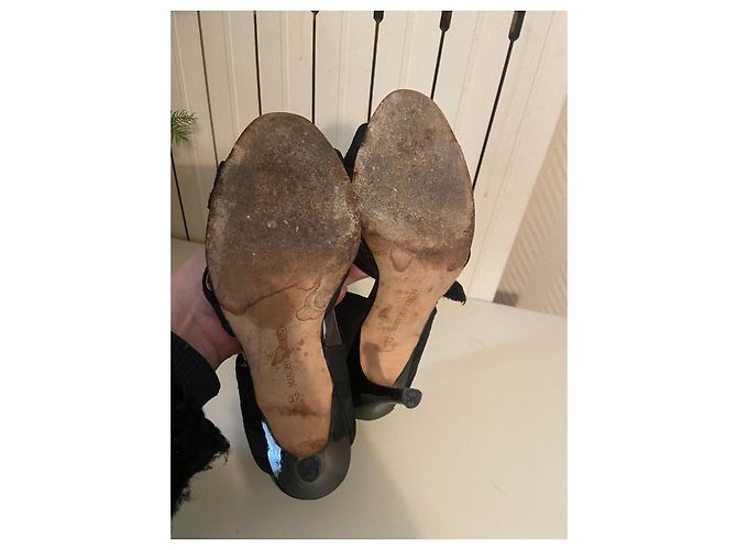 Sandali Manolo Blahnik Skitta in pelle nera Nero - vista 10