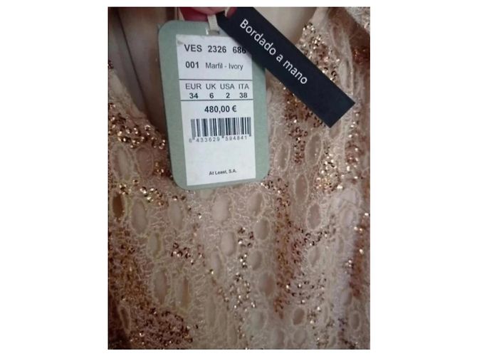 Abito lungo Hoss Intropia con paillettes e ricami a mano oro bronzo D'oro - vista 3
