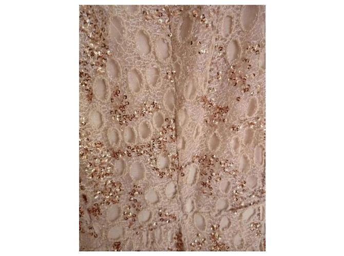 Abito lungo Hoss Intropia con paillettes e ricami a mano oro bronzo D'oro - vista 4