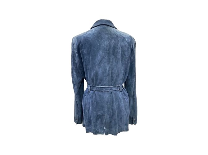 Giacca Versace in scamosciato blu L - vista 3