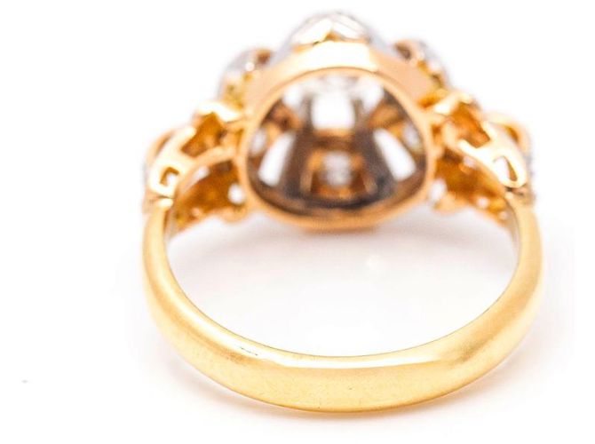Autre Marque Anello in oro Belle Époque, platino e diamanti Bianco D'oro - vista 4
