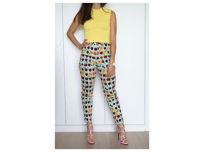 Jeans Mom Versace Jeans Couture Estampado Cerezas Multicolor - vista 2