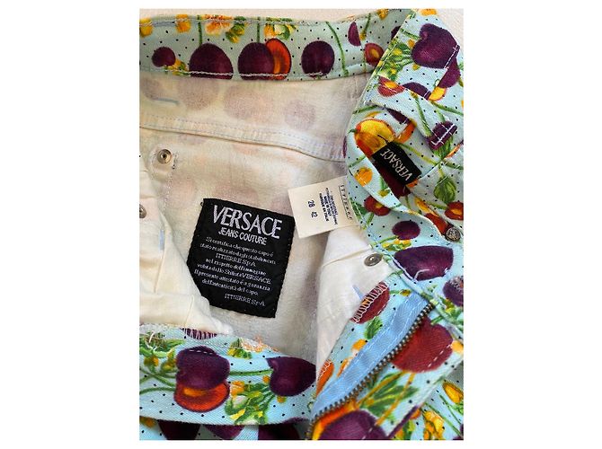 Jeans Mom Versace Jeans Couture Estampado Cerezas Multicolor - vista 3
