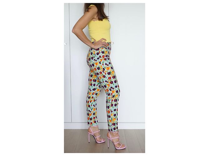 Jeans Mom Versace Jeans Couture Estampado Cerezas Multicolor - vista 5