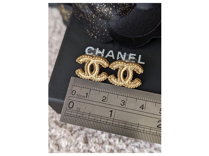 Chanel CC 12P logo XL Scatole per set di orecchini e collane GHW tono giallo - vista 16