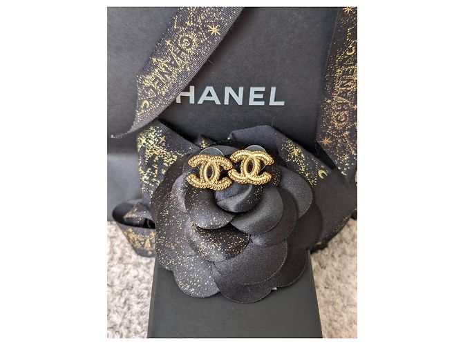 Chanel CC 12P logo XL Scatole per set di orecchini e collane GHW tono giallo - vista 18
