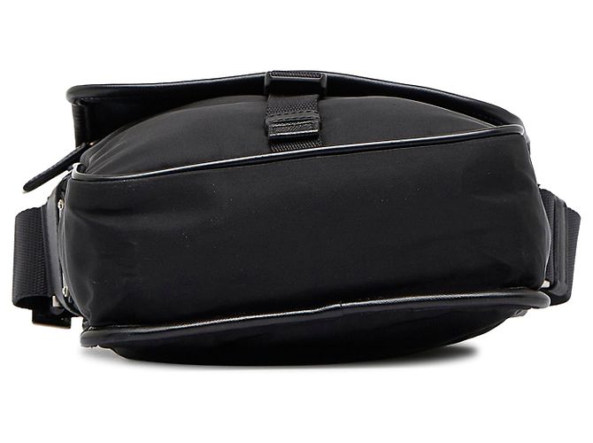 Borsa messenger Prada in tessuto nero con fibbia - vista 4
