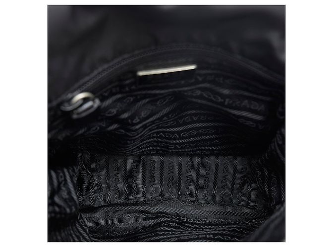 Borsa messenger Prada in tessuto nero con fibbia - vista 5