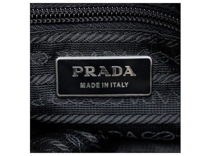 Borsa messenger Prada in tessuto nero con fibbia - vista 6