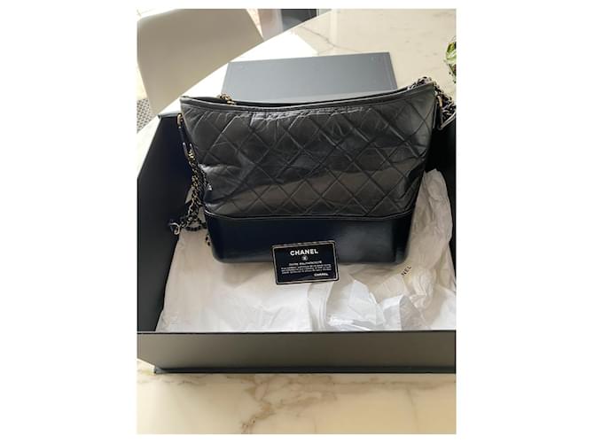 Borsa a tracolla Chanel Gabrielle nera Nero - vista 3