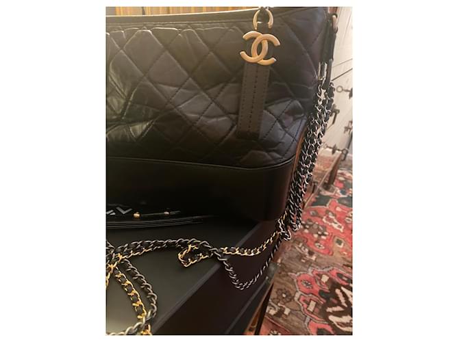Borsa a tracolla Chanel Gabrielle nera Nero - vista 4