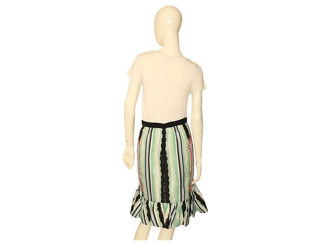 Gonna svasata Peter Pilotto in seta multicolore con volant 42 - vista 2