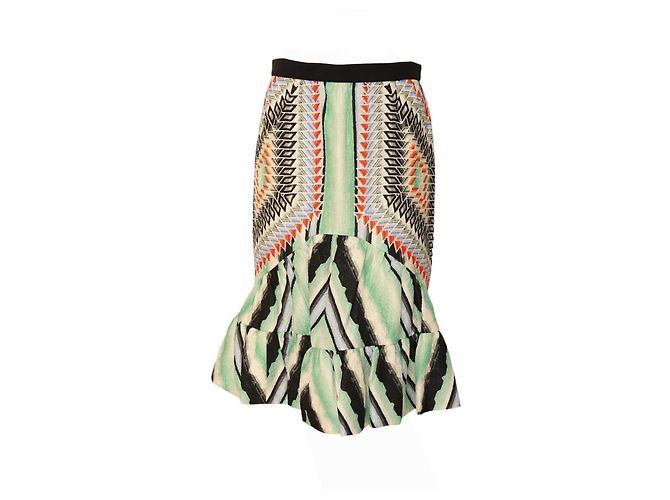 Gonna svasata Peter Pilotto in seta multicolore con volant 42 - vista 3