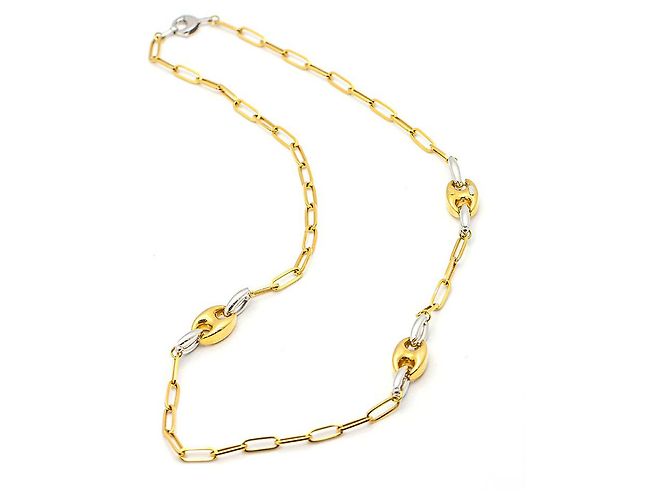 Autre Marque Collana in oro giallo e bianco D'oro - vista 4