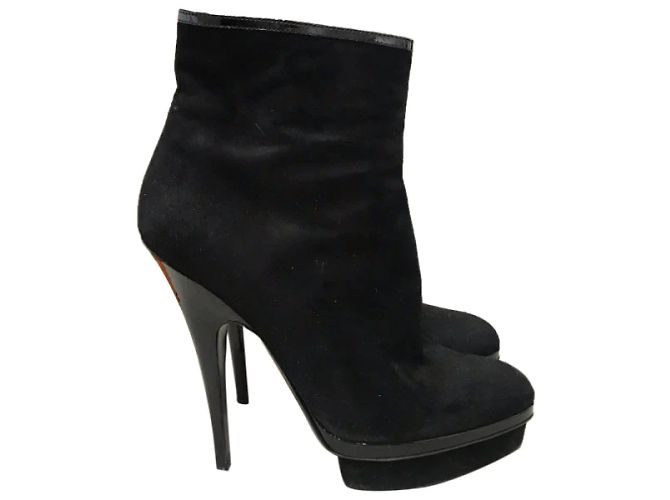 SAINT LAURENT Botines T.EU 41 Ante Negro - vista 8