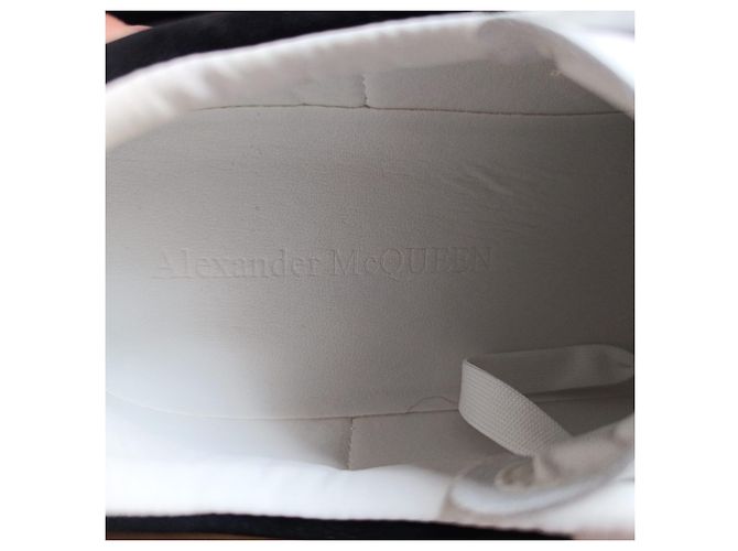 Baskets Oversize- Alexander Mcqueen- Blanc-Cuir - vue 3