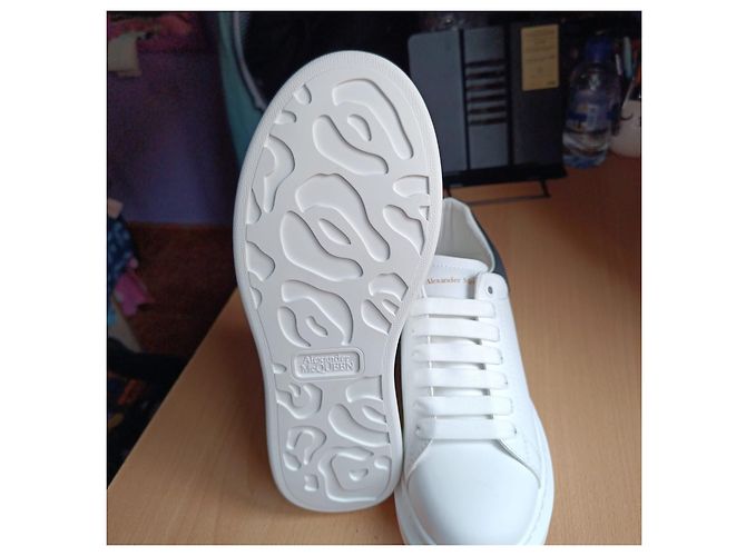 Baskets Oversize- Alexander Mcqueen- Blanc-Cuir - vue 4