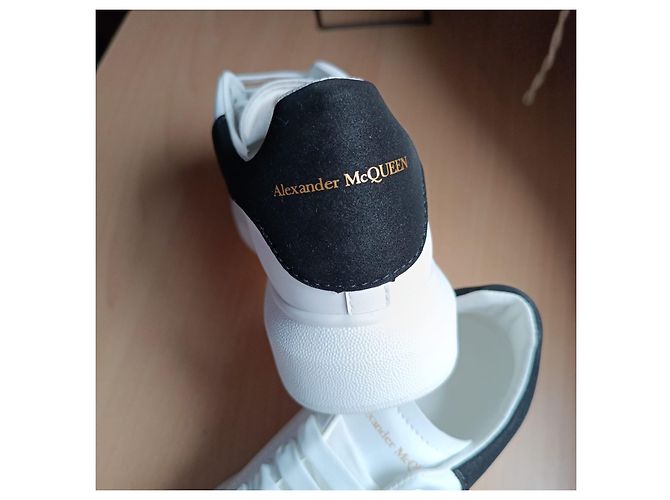 Baskets Oversize- Alexander Mcqueen- Blanc-Cuir - vue 5