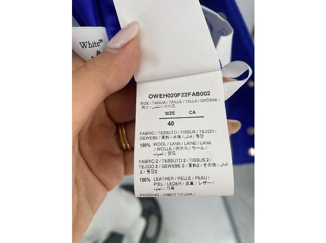 Off White Cappotti Off-White T.IT 40 Cotone Blu - vista 5