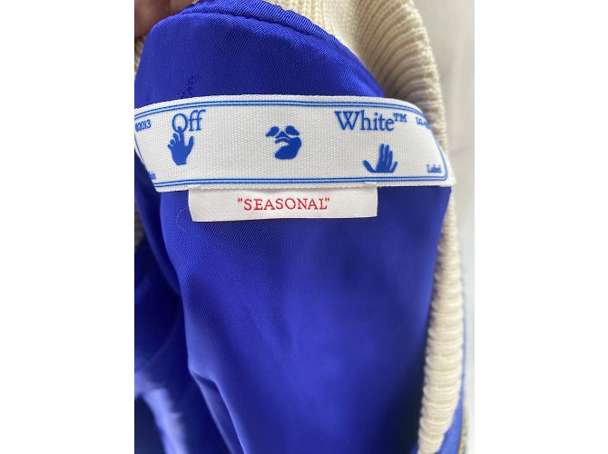 Off White Cappotti Off-White T.IT 40 Cotone Blu - vista 6