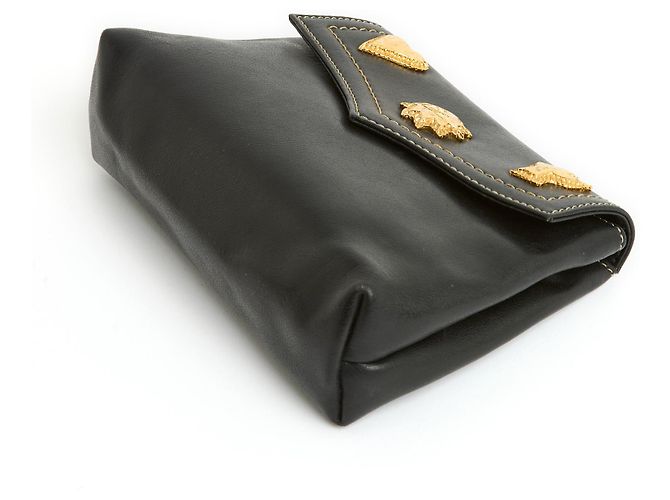 Christian Lacroix 1995Pochette gioiello in pelle nera da uomo - vista 3