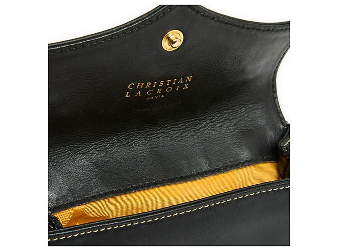 Christian Lacroix 1995Pochette gioiello in pelle nera da uomo - vista 5