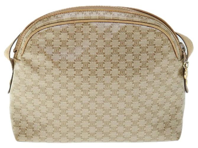 Céline CELINE Borsa a tracolla in tela Macadam Beige Auth 60008 - vista 2
