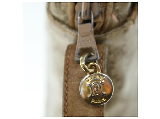 Céline CELINE Borsa a tracolla in tela Macadam Beige Auth 60008 - vista 9