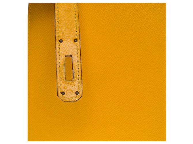 Hermès Borsa Hermes Kelly 28 in Pelle Gialla - 101223 Giallo - vista 6