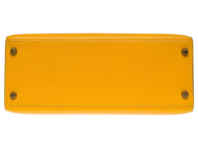Hermès Borsa Hermes Kelly 28 in Pelle Gialla - 101223 Giallo - vista 9