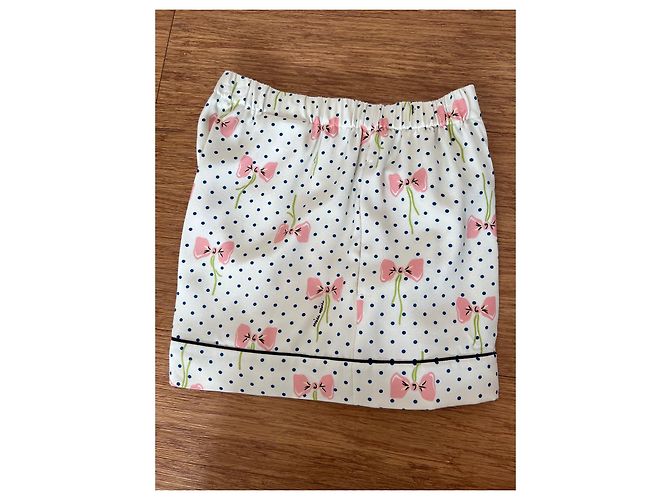 Conjunto Miu Miu de seda com estampa de bolinhas e shorts Multicor - vista 8