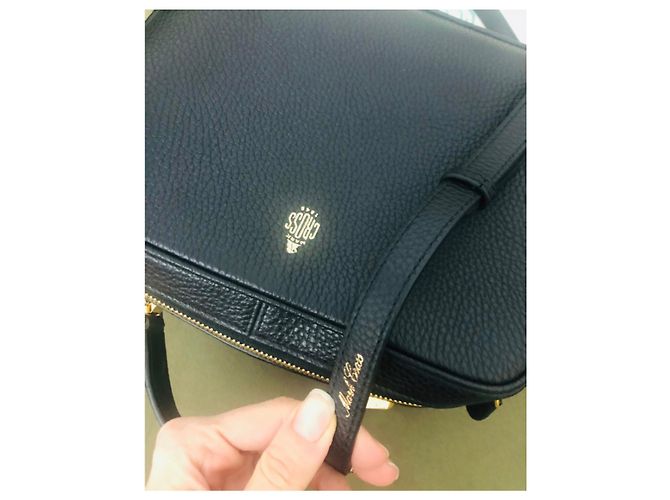 Autre Marque Borsa a mano Laura in pelle nera Nero - vista 9