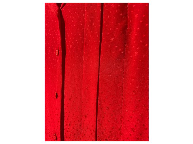 Top de seda rojo Chanel Roja - vista 4