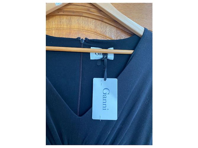 Ganni Kleid schwarz aus Viskose - Ansicht 2