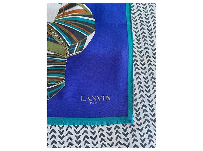 Lanvin Seidenschal Blau - Ansicht 3