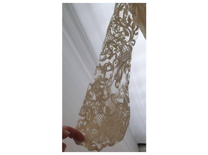 Autre Marque Couturissimo Spitzenkleid Creme - Ansicht 10