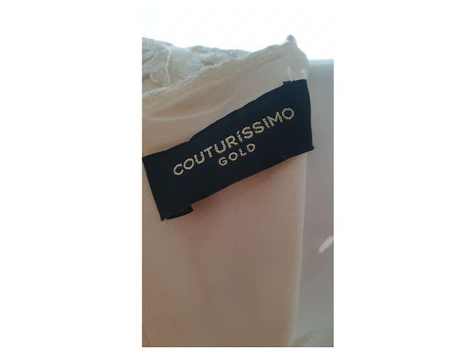 Autre Marque Couturissimo Spitzenkleid Creme - Ansicht 15