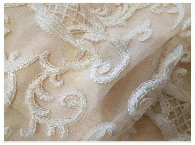 Autre Marque Couturissimo Spitzenkleid Creme - Ansicht 18