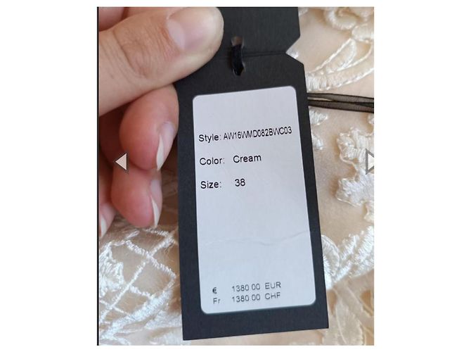 Autre Marque Couturissimo Spitzenkleid Creme - Ansicht 19